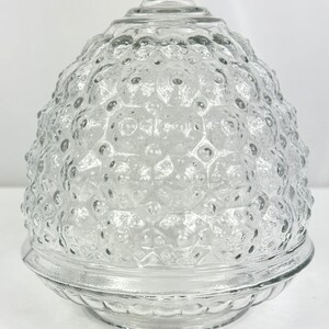 thumbnail image 2 of Small Clear Textured Acorn Street Light Globe Cover – 5.25" Opening, Lipless, Made In USA 2 of 5