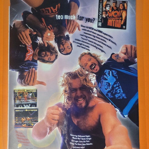 PlayStation WCW NITRO Ad from Tips & Tricks Magazine (1997)