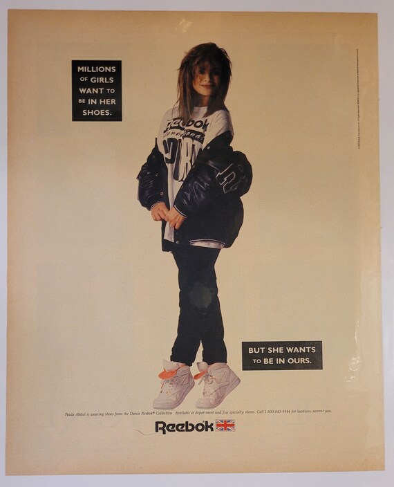 1989 Large Format Reebok Magazine Advertisement With PAULA ABDUL From Rolling Stone Magazine Etsy