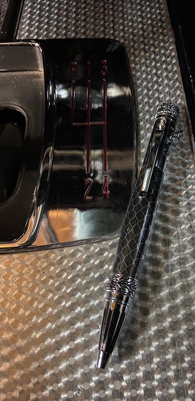 Custom Chrome Gear Shift Pen With Aluminum Barr Also Etsy