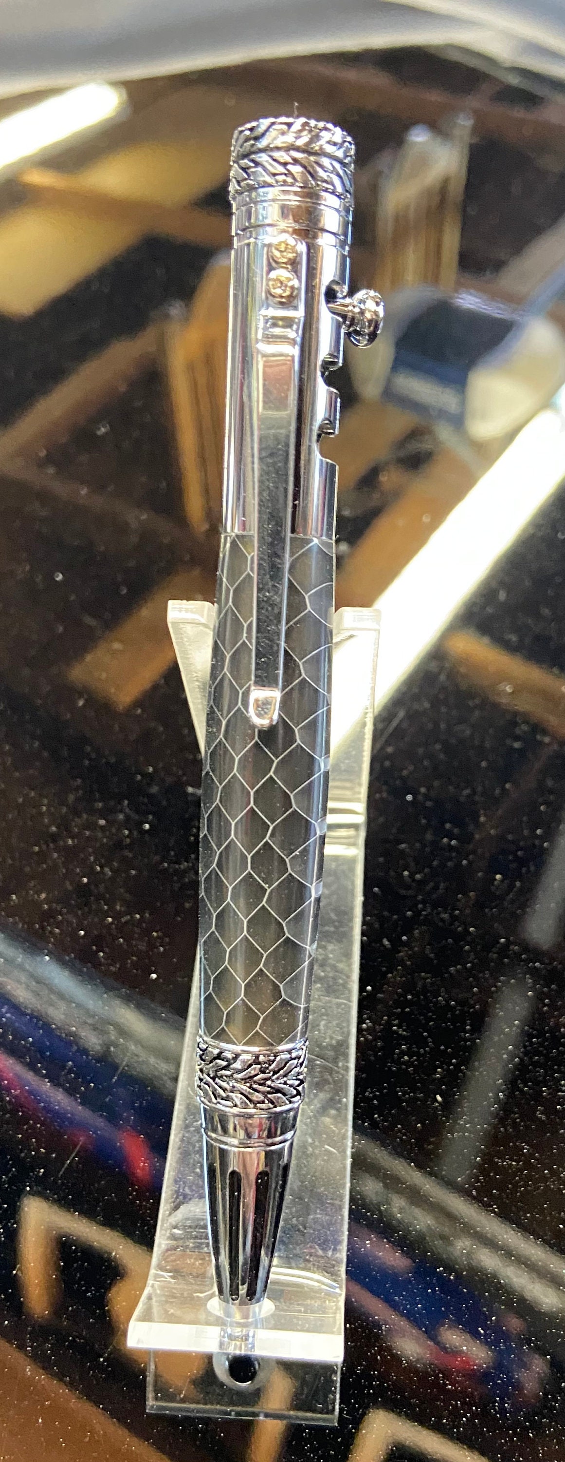Custom Chrome Gear Shift Pen With Aluminum Barr Also Comes