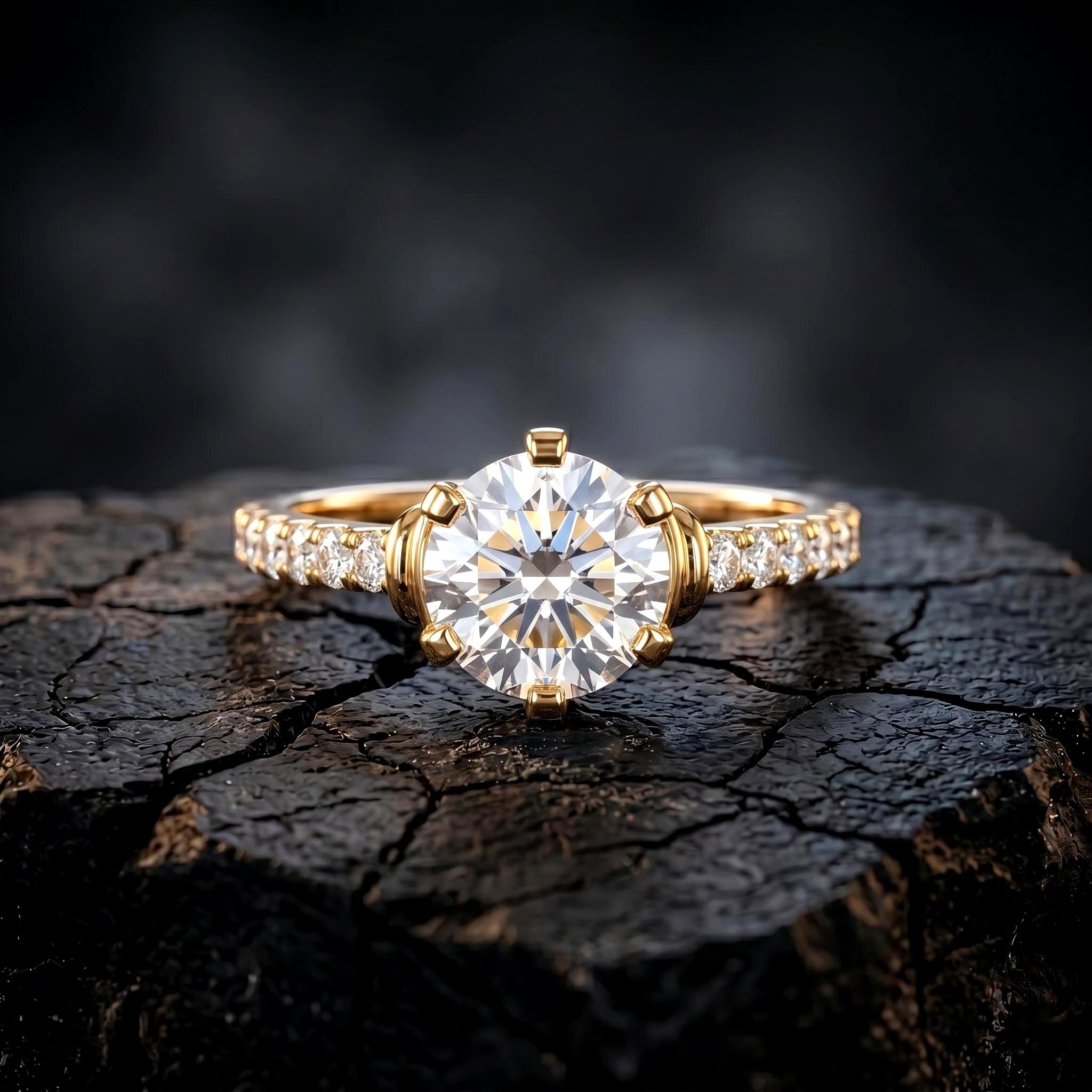 IGI Certified 1ct Lab Grown Diamond Solitaire Engagement Ring, 14k