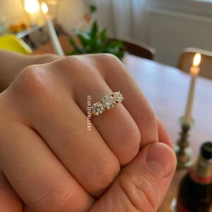IGI Certified Lab Grown Diamond Three Stone Engagement Ring