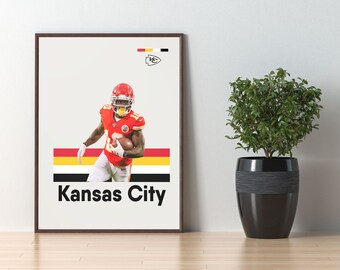 Tyreek Hill Digital Art Print, Modern Art, Kansas City Chiefs Digital Decor, Man Cave Decor, Football Fan Gift, DIGITAL DOWNLOAD