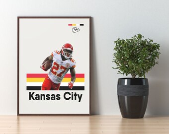 Kareem Hunt Digital Art Print, Modern Art, Kansas City Chiefs Digital Decor, Man Cave Decor, Football Fan Gift, DIGITAL DOWNLOAD