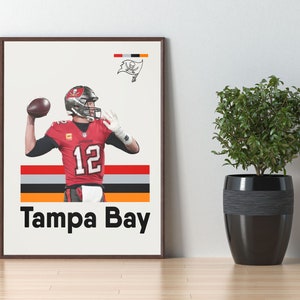 Tom Brady Digital Art Print, Modern Art, Tampa Bay Buccaneers Digital Decor, Man Cave Decor, Football Fan Gift, DIGITAL DOWNLOAD
