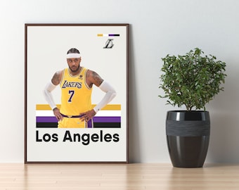 Carmelo Anthony Digital Art Print, Modern Art, Lakers Digital Decor, Man Cave Decor, Basketball Fan Gift, DIGITAL DOWNLOAD