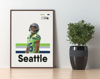 Tyler Lockett Digital Art Print, Modern Art, Seattle Seahawks Digital Decor, Man Cave Decor, Football Fan Gift, DIGITAL DOWNLOAD
