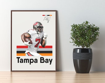 Leonard Fournette Digital Art Print, Modern Art, Tampa Bay Buccaneers Digital Decor, Man Cave Decor, Football Fan Gift, DIGITAL DOWNLOAD