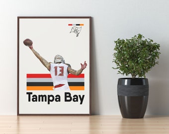 Mike Evans Digital Art Print, Modern Art, Tampa Bay Buccaneers Digital Decor, Man Cave Decor, Football Fan Gift, DIGITAL DOWNLOAD
