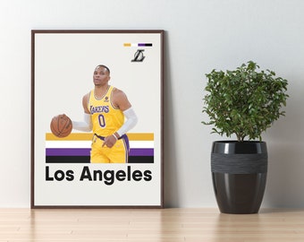 Russel Westbrook Digital Art Print, Modern Art, Lakers Digital Decor, Man Cave Decor, Basketball Fan Gift, DIGITAL DOWNLOAD