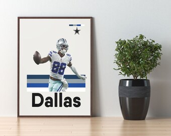 CeeDee Lamb Digital Art Print, Modern Art, Dallas Cowboys Digital Decor, Man Cave Decor, Football Fan Gift, DIGITAL DOWNLOAD
