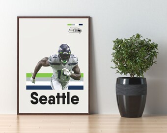 DK Metcalf Digital Art Print, Modern Art, Seattle Seahawks Digital Decor, Man Cave Decor, Football Fan Gift, DIGITAL DOWNLOAD