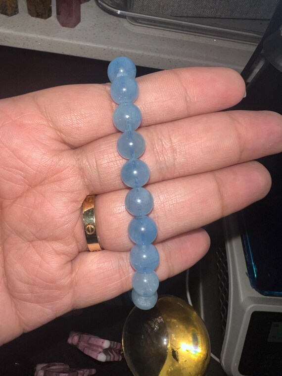 aquamarine 9mm bracelet