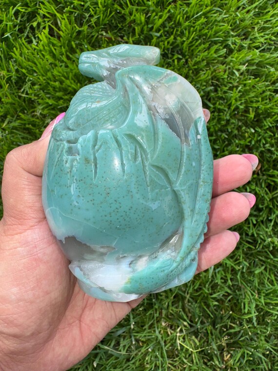 green flower agate dragon egg