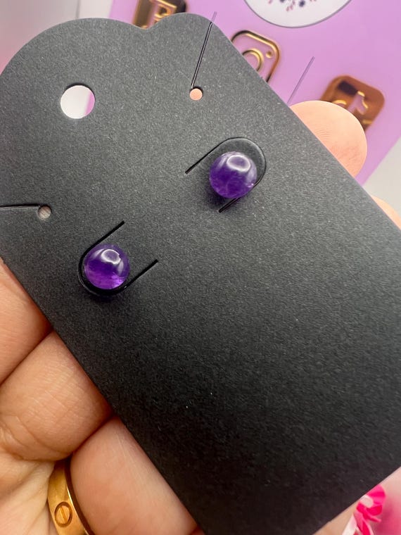 amethyst stud earrings 925 however lock is plastic.