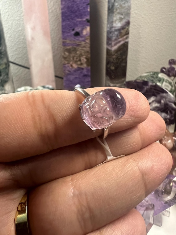 pixiu amethyst statement ring 925