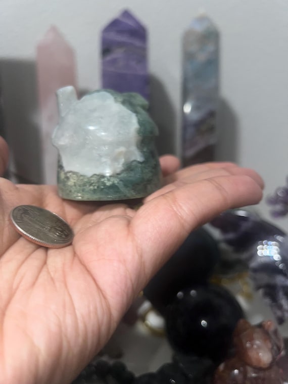 mushroom house moss agate