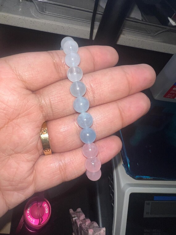 morganite colorful 8mm bracelet