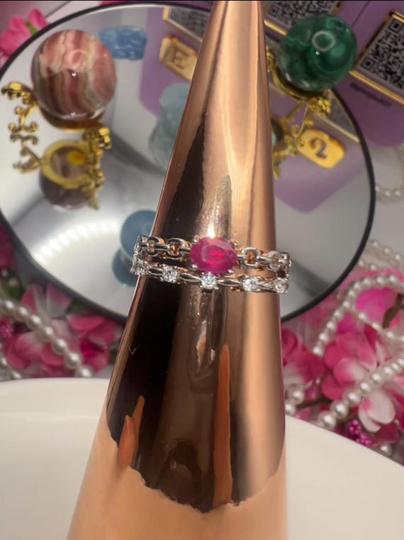 Ruby on 925 silver