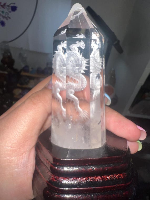 clear quartz 3d carving