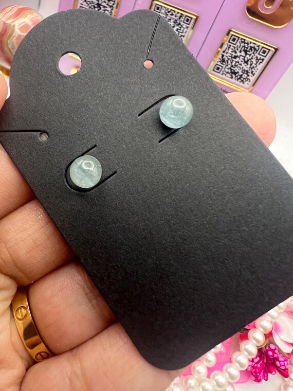 aquamarine earrings on 925 silver however lock is plastic