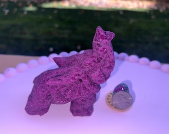 Escultura em favo de mel de rubi zoisita