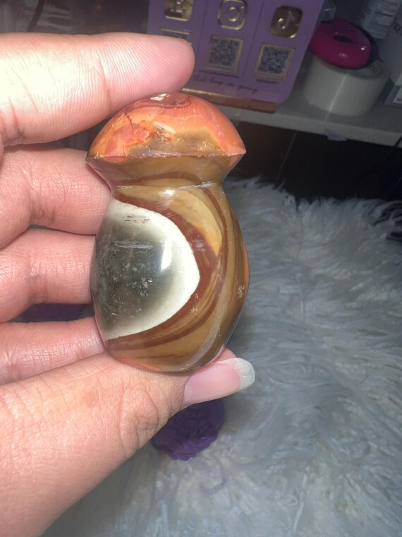 polychrome jasper mushroom 2.7 inches tall