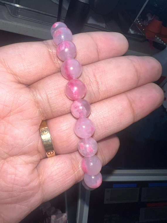 Icy rhodonite bracelet 8mm