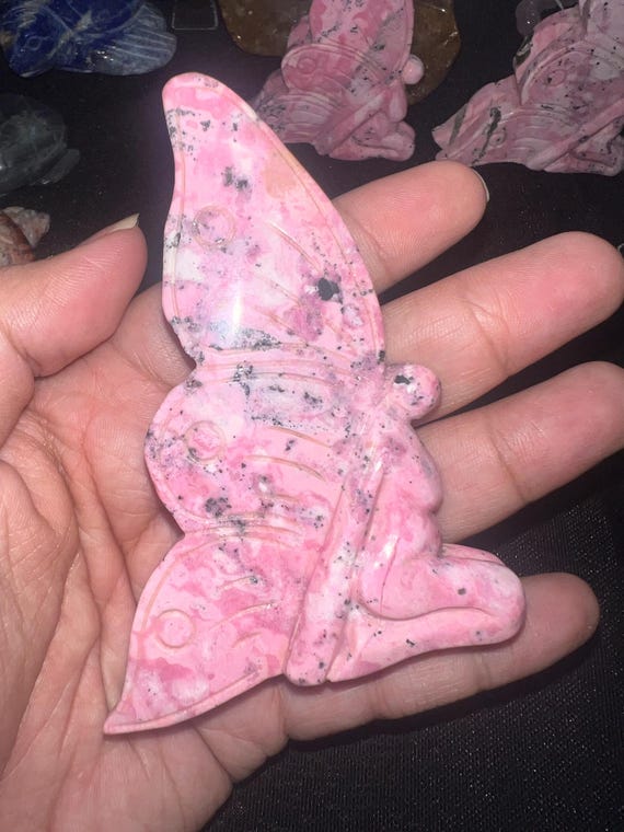 Pink Peruvian Rhodonite fairy
