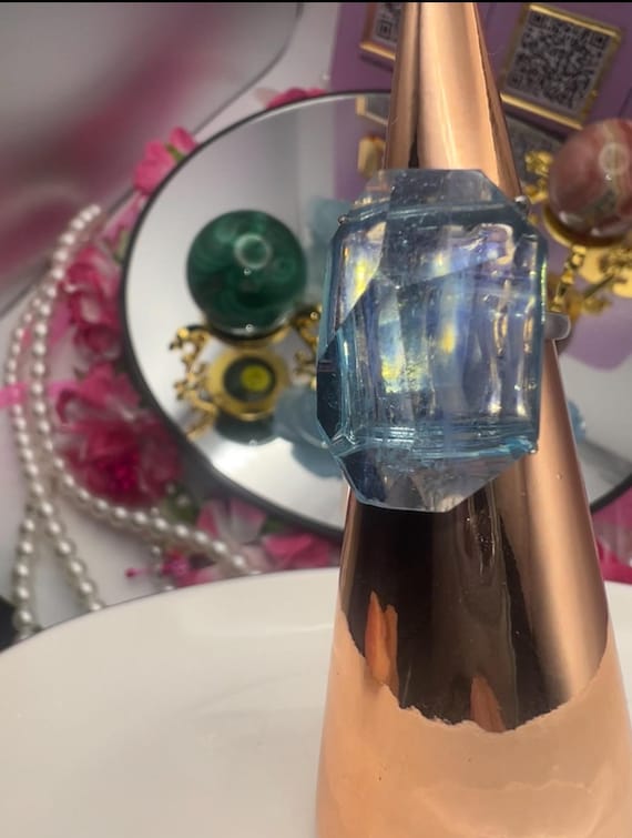 high quality aquamarine on 925 silver