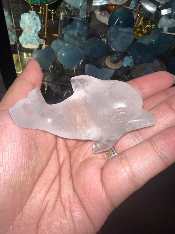 clear quartz dolphin