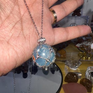 mini sphere holder necklace