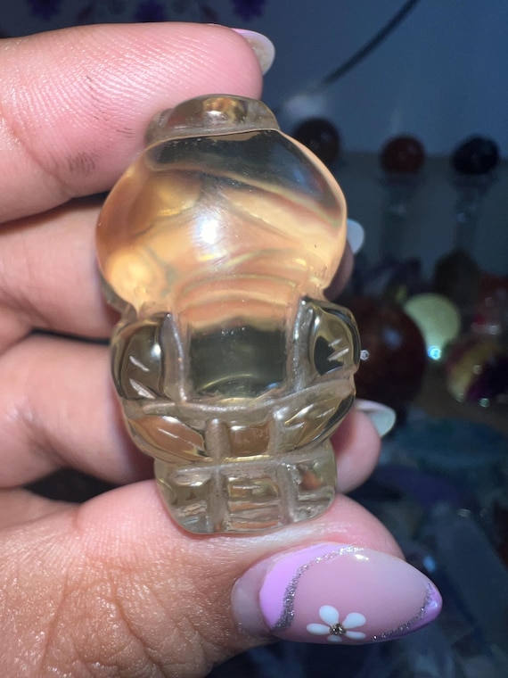 high quality pixiu citrine and clear quartz 1.90 inches