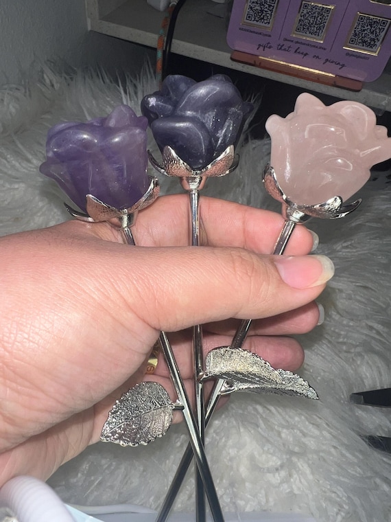 crystal rose fluorite rose quartz