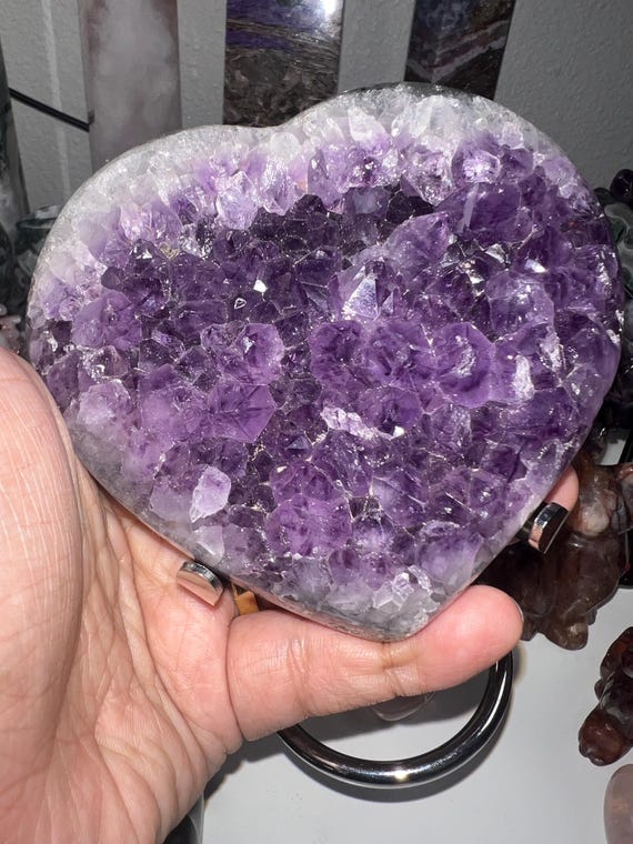 amethyst cluster heart