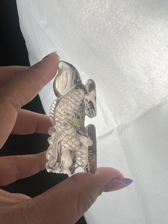 high quality luck Chinese dragon Smokey quartz