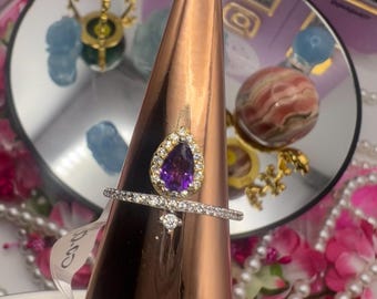 amethyst ring 925 silver