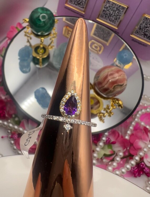 amethyst ring 925 silver