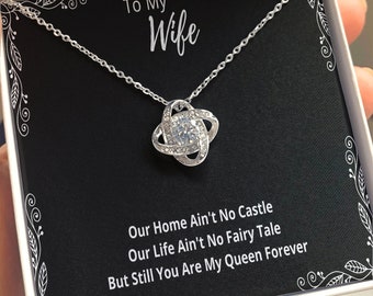 Wife Home Ain't No Castle Necklace Gift Valentine Birthday Anniversary