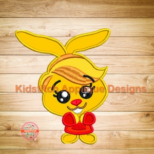 Acuarela Plim Plim Digital Machine Embroidery Applique Design, Plim Plim Friend Applique 3 Sizes