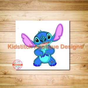 Stitch Digital Machine Embroidery Applique Design, Lilo Stitch Applique 3 Sizes