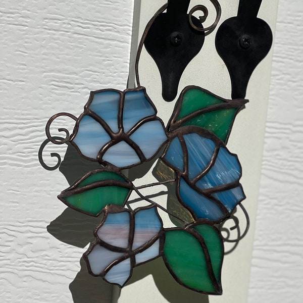 Heavenly Blue Morning Glory Suncatcher