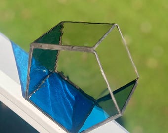 Stained Glass Pentagon Terrarium