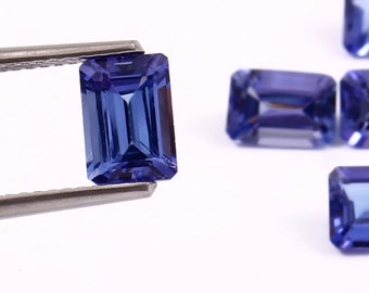 Natural Blue Tanzanite Loose Faceted Gemstones Octagon Cut Size 7x5 mm Quality AAA