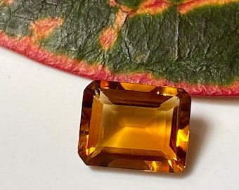 9x7.10x4.35 mm Certified Natural Citrine Octagon Cut 1.95 Cts Golden Shade Faceted Loose Gemstone