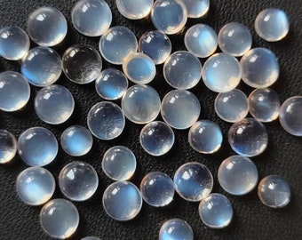 100 % Natural Ceylon Moonstone Cabochon 10 Piece lot Round Shape Gemstone