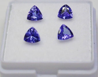Natural Tanzanite Gemstones  FacetedTrillion shape 3.5 mm to 6 mm