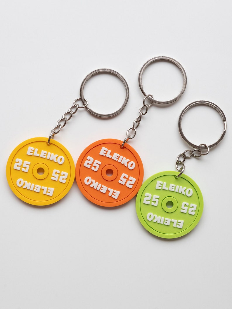 Buy three or more and get one for free ELEIKO, ROGUE weight plate keychain Sport, powerlifting, crossfit . image 5