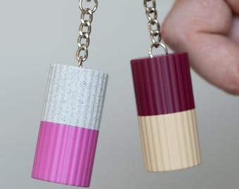 3D Printed Magnetic Fidget Keychain: Customizable Cylinder Toy